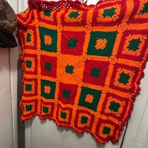 Vibrant Crochet Blanket 33x33
